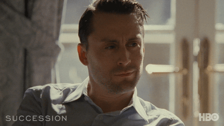 Succession Roman Roy Smirk GIF
