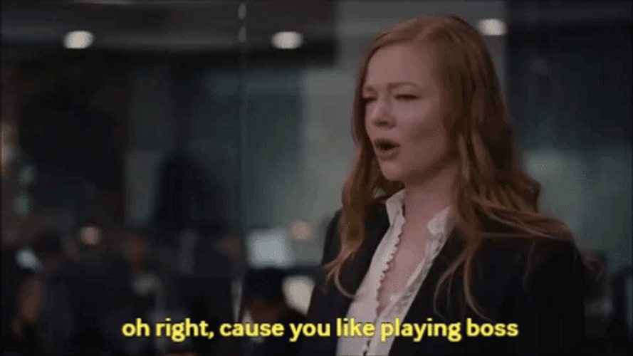 Succession Siobhan Roy Side Bend GIF