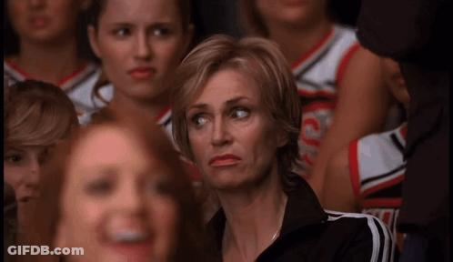 Sue Sylvester Unimpressed GIF