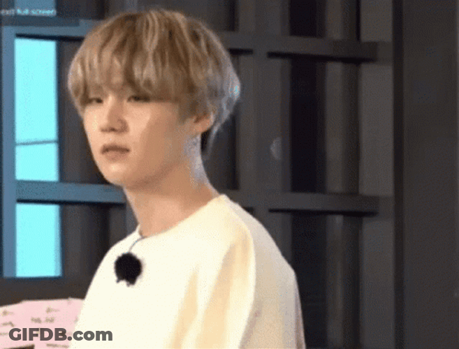 Suga Blank Face Reaction GIF
