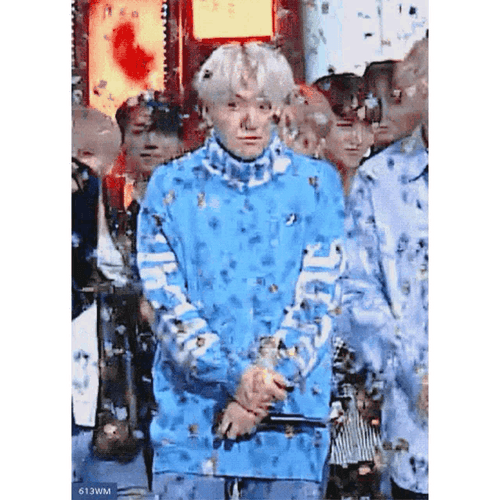 Suga BTS Showering Confetti GIF