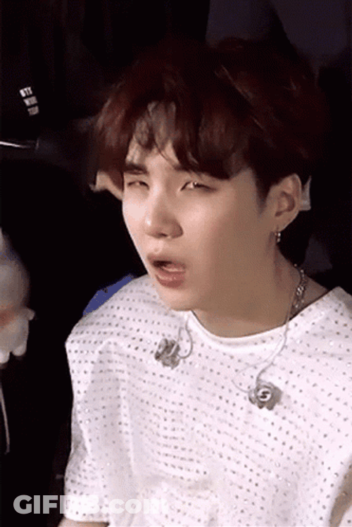 Suga Cute Open Mouth Facial GIF
