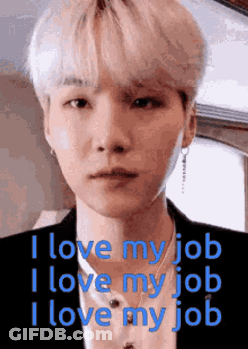 Suga Cute Smile I Love My Job GIF