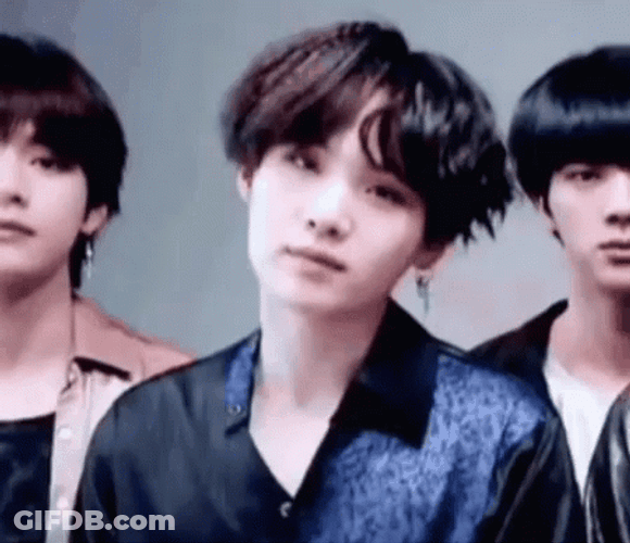 Suga Cute Tounge Out While Standing GIF