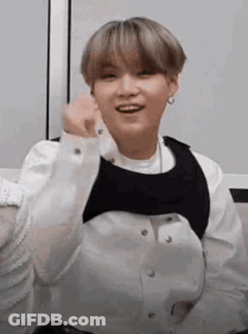 Suga In White Jacket Says Okay GIF
