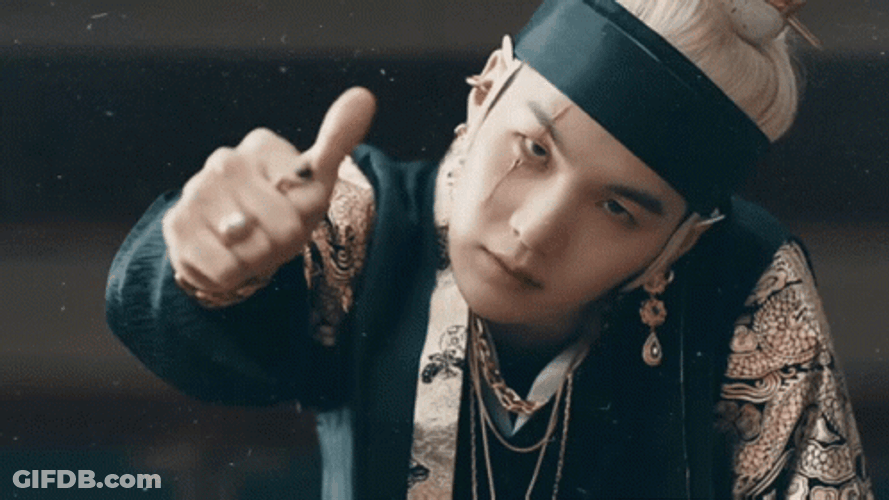 Suga Thumbs Down Sign GIF