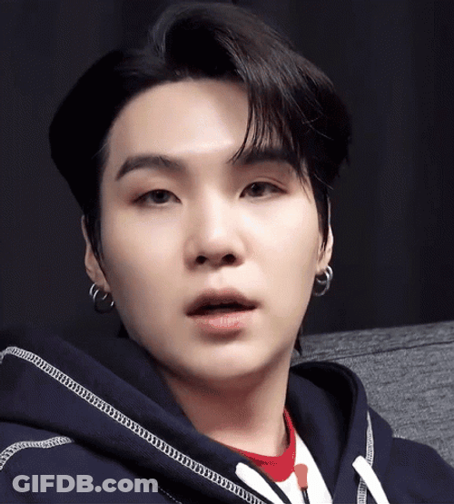 Suga Upset Nodding Reaction GIF
