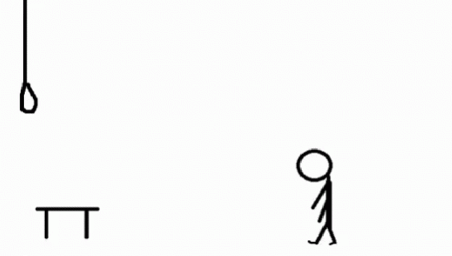 Suicide Hanging Stickman GIF