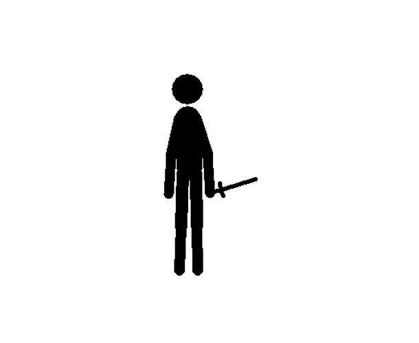 Suicide Head Stab Stickman GIF