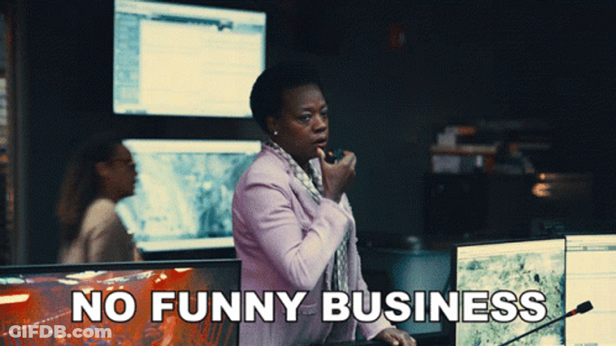Suicide Squad No Funny Business GIF