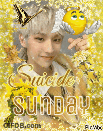 Suicide Sunday Poster With Man GIF