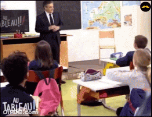 Suit-And-Tie Man At Blackboard Au Beau !!! GIF