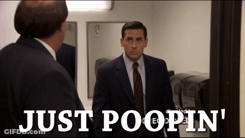 Suit And Tie Man Just Poopin' At Mirror GIF