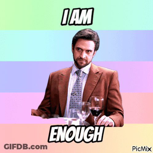 Suit And Tie Man With Wine I Am Enough GIF