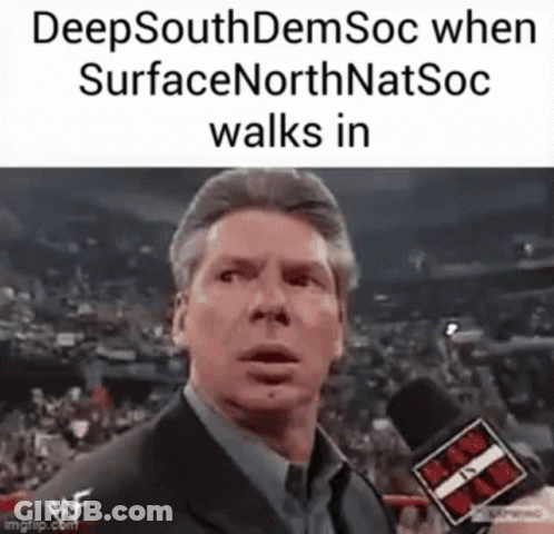 Suit Man Mic Deepsouthdemsoc Surface Northnatsoc Walks In GIF