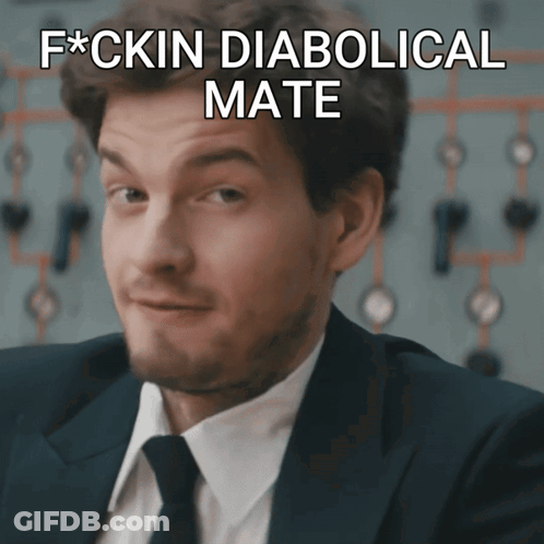 Suit Man Saying F * Cking Diabolical Mate GIF