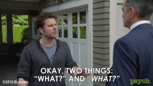 Suit Man Says Okay Two Things What And What GIF