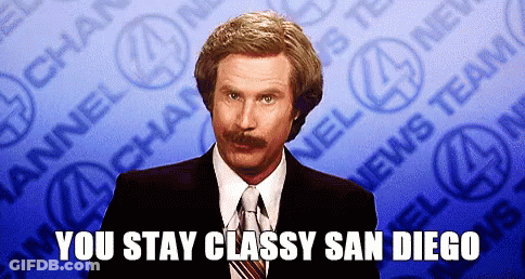 Suit Man Says You Stay Classy San Diego GIF