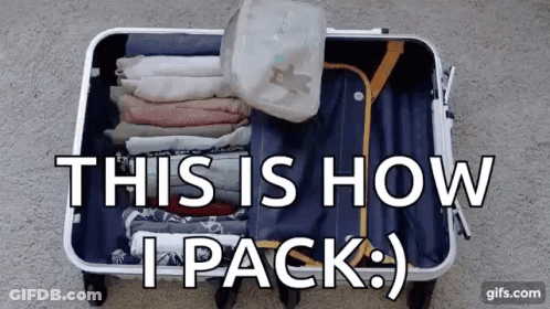 Suitcase Filled With Clothes Saying This Is How I Pack GIF