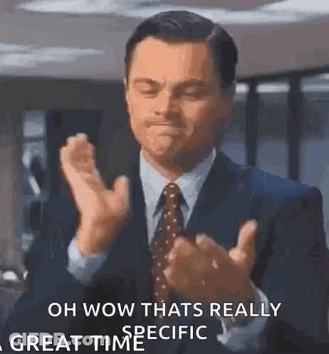 Suited Man Clapping Wow That's Really Great Time GIF