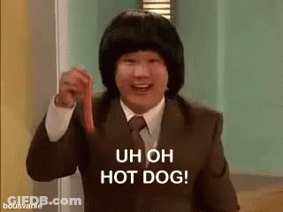 Suited Man Holding Hot Dog Uh Oh GIF