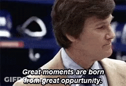 Suited Man Says Great Moments Are Born From Great Opportunity GIF