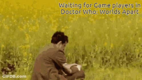 Suited Man Waits For Players Doctor Who Worlds Apart GIF
