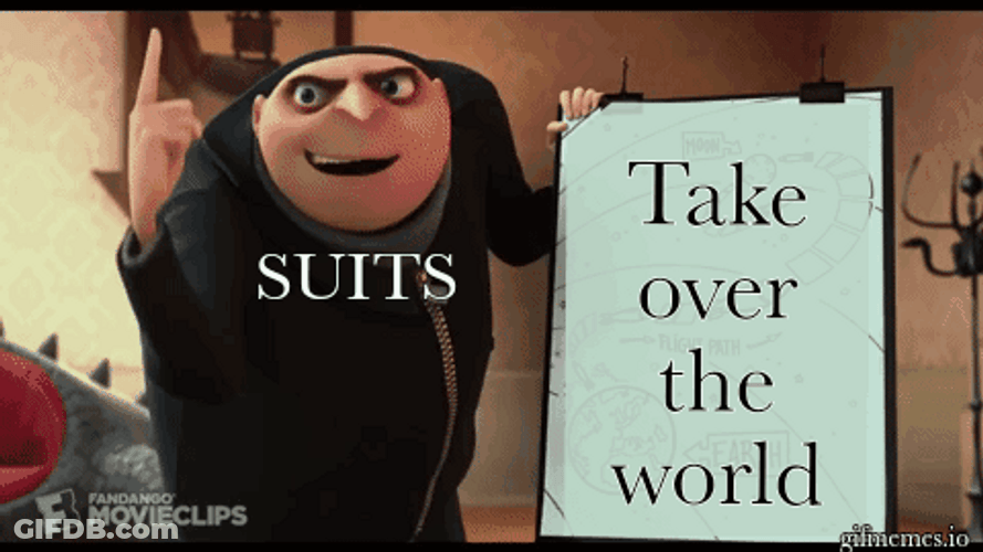 Suits Gru Take Over The Moon GIF