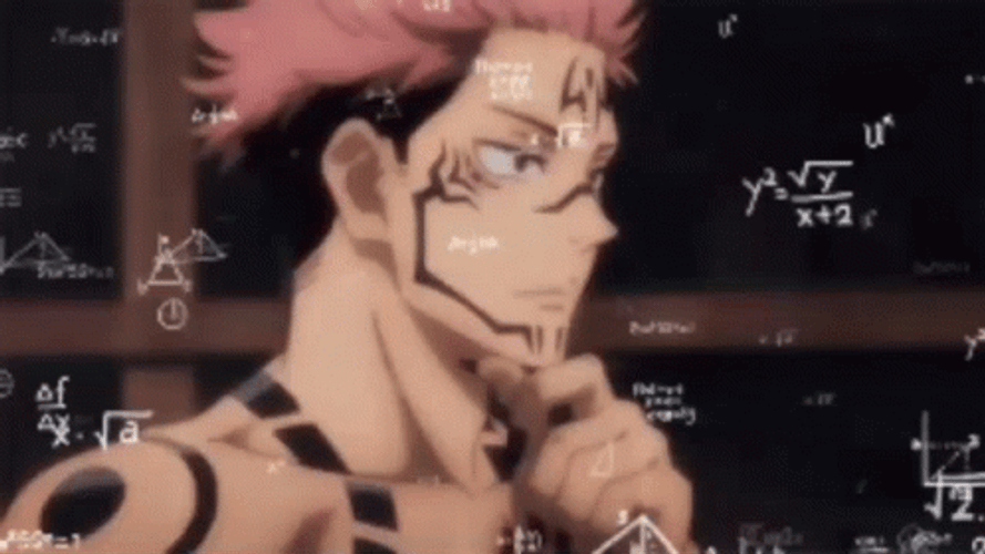 Sukuna Jujutsu Kaisen Thinking GIF