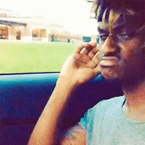 Sulking Man Pouting Stank Face In Car GIF