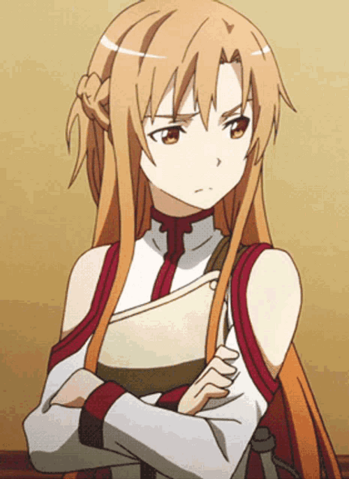 Sulking Serious Reaction Asuna GIF