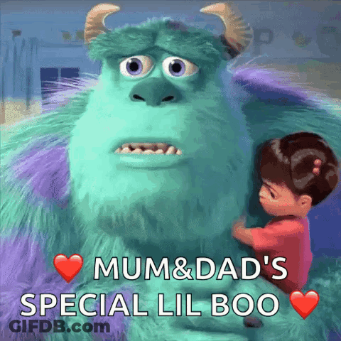 Sulley From Monsters Inc Holding Little Girl GIF