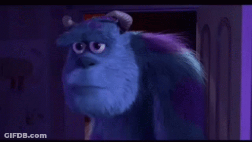 Sulley From Monsters Inc Standing In Doorway Angry GIF