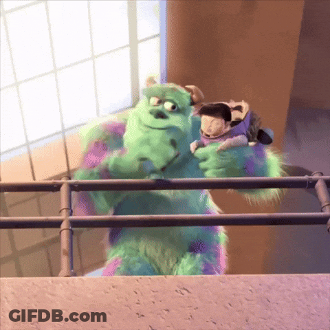 Sulley Holding Buzz Lightyear GIF