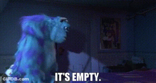 Sulley Says It's Empty GIF