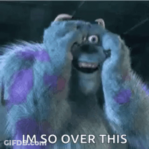 Sulley Smiling Covering Face GIF