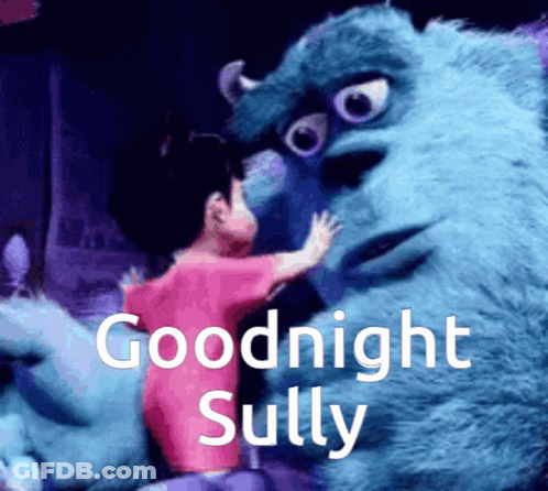 Sully From Monsters Inc Is Hugging A Little Girl GIF
