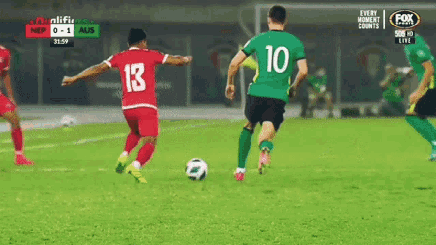 Suman Lama Nutmeg Nepali Football GIF