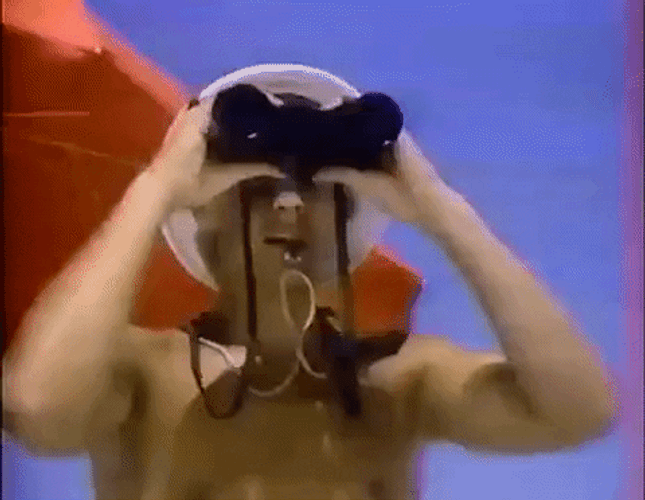 Summer August Coastguard Using Binoculars GIF