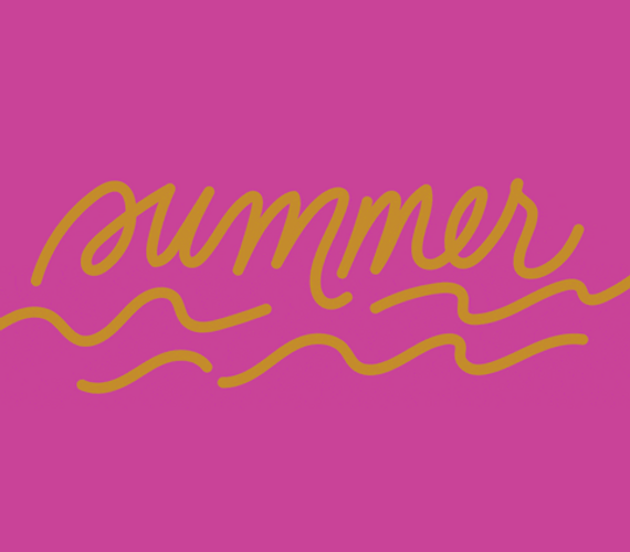 Summer August Wave Letter Design GIF