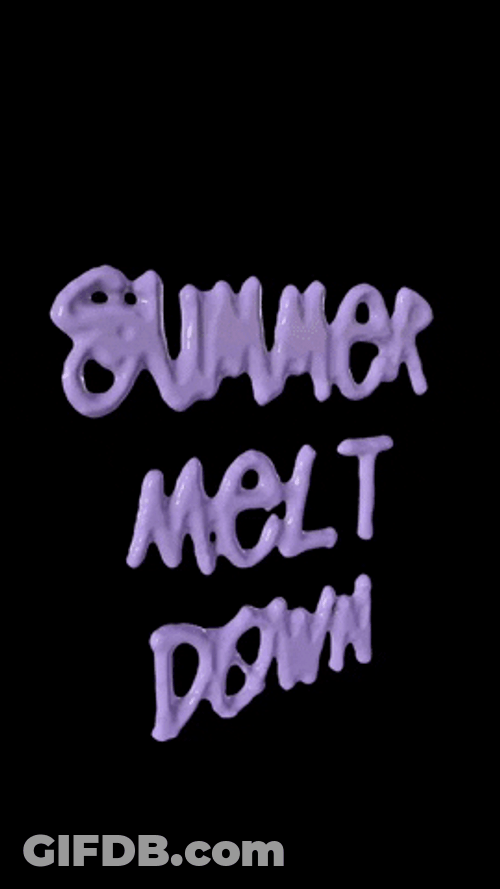 Summer Meltdown Purple Calligraphy GIF