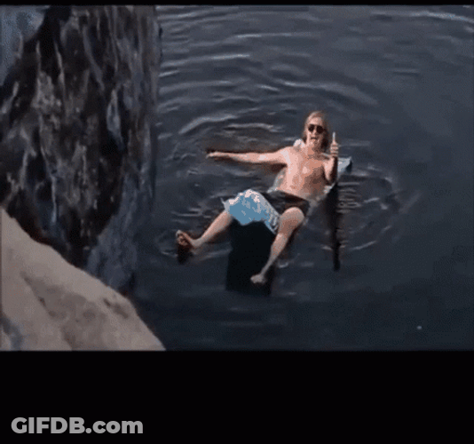 Summer Time Cool Man Floating GIF