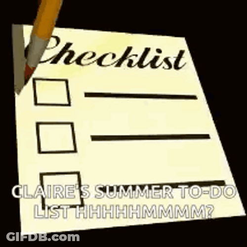 Summer To-Do Checklist GIF