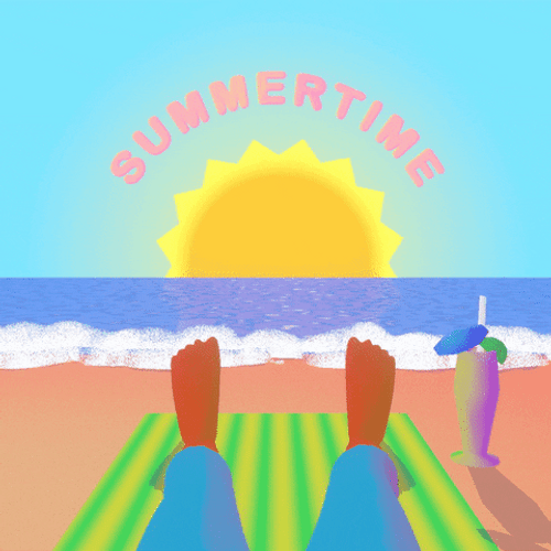 Summertime Vacation Art GIF