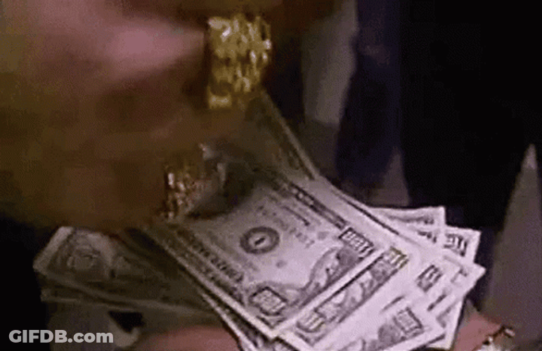Summing Up 100 Dollars Big Money GIF