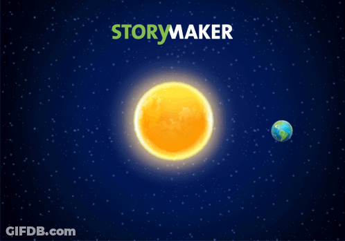 Sun And Earth With Happy New Year GIF