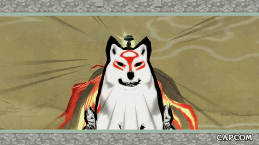 Sun Goddess Okami Amaterasu Divine Instrument GIF