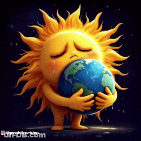 Sun Holding Globe GIF