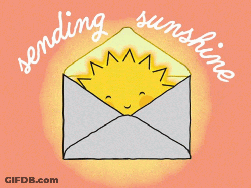 Sun In Envelope Sending Sunshine GIF