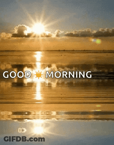 Sun Over Ocean Good Morning GIF